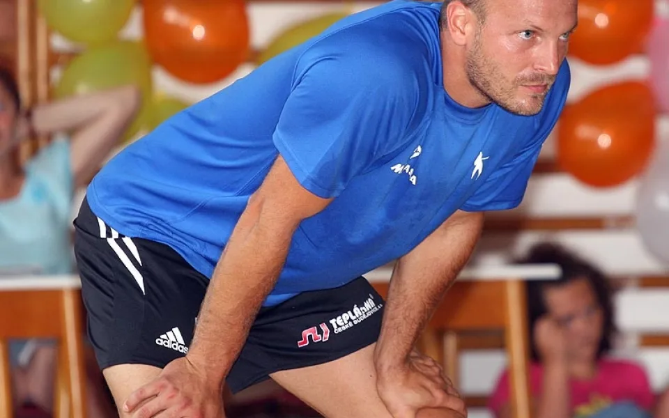 Michal Sládeček při ukončení školního roku na ZŠ Za Nádražím v Českém Krumlově