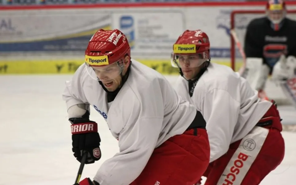 Milan Michálek (v popředí) se dnes na Slavii, stejně jako jeho parťák Martin Hanzal, neobjeví