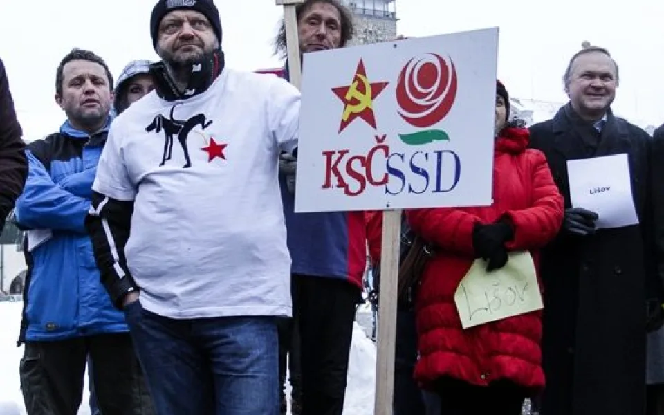 Poprvé od 17. listopadu loňského roku se odpůrci krajské koalice vrátili na náměstí Přemysla Otakara II.