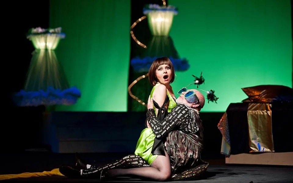 Eva Štruplová a Josef Průdek při operetě Orfeus v podsvětí