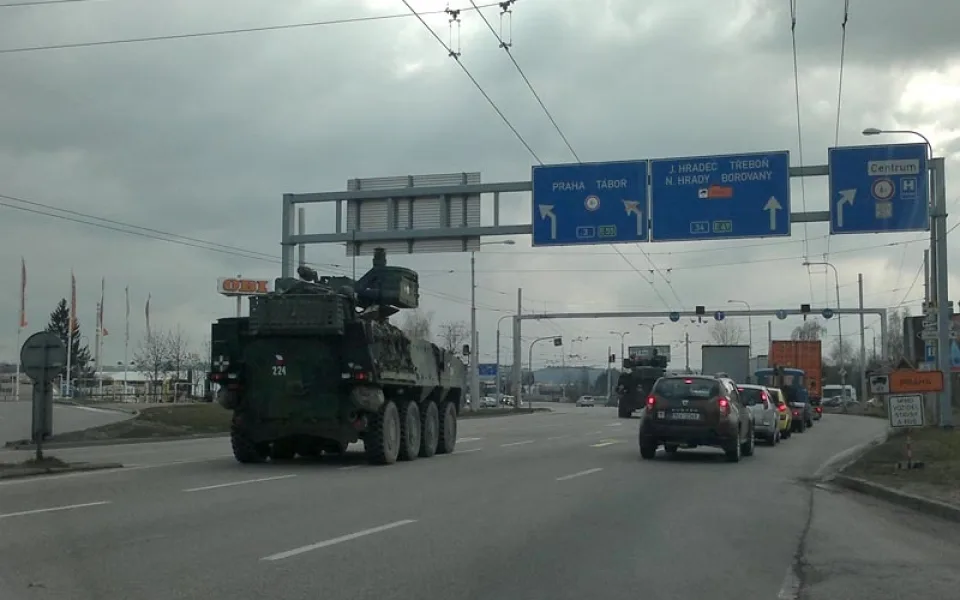 Vojenské Pandury na Strakonické v Budějcích