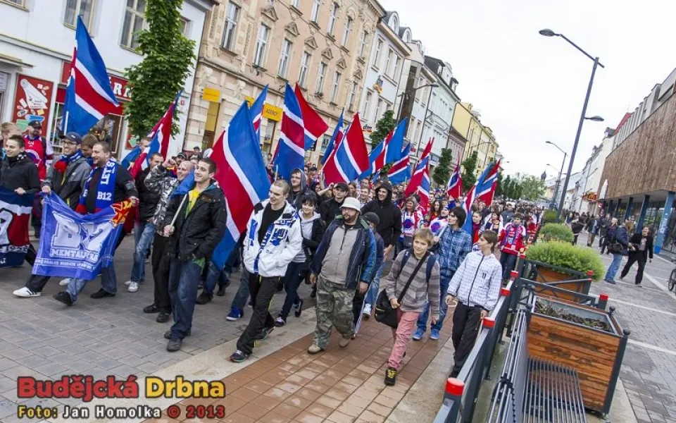 Pochod za záchranu budějovického hokeje
