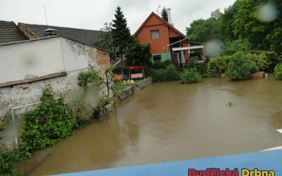 Povodně v Roudném na začátku června
