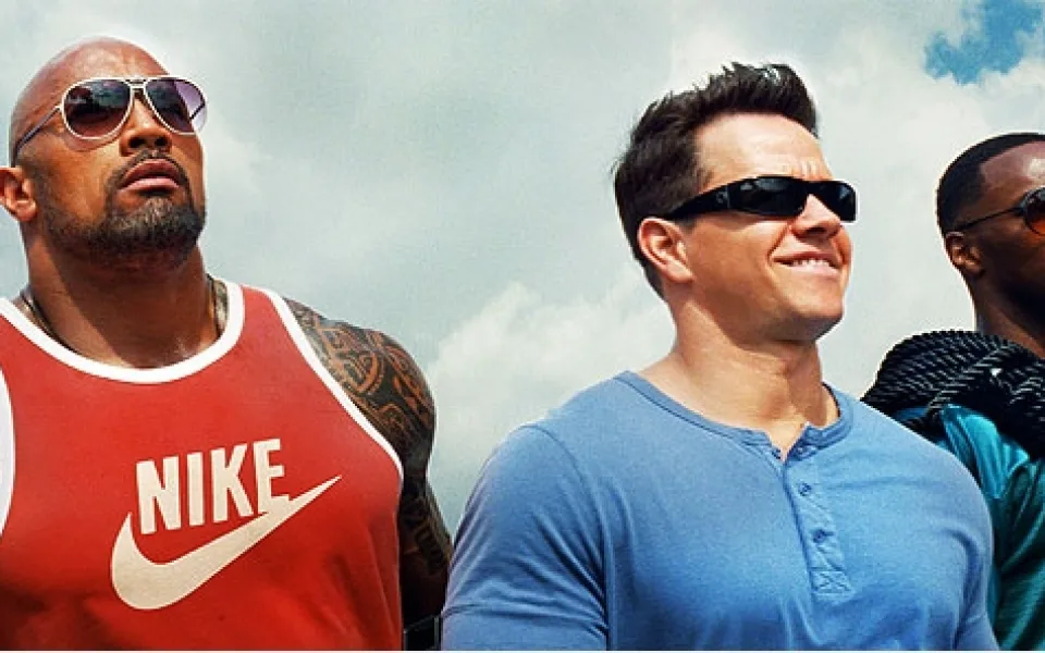 Dwayne Johnson, Mark Wahlberg a Anthony Mackie