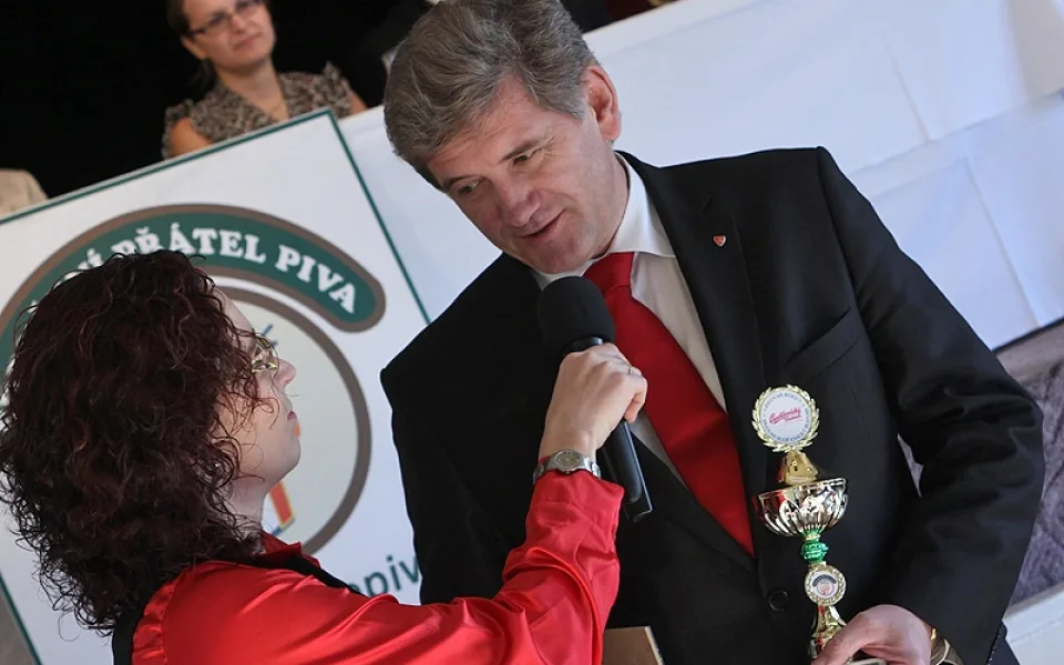 Jiří Boček přebírá titul Pivovar roku