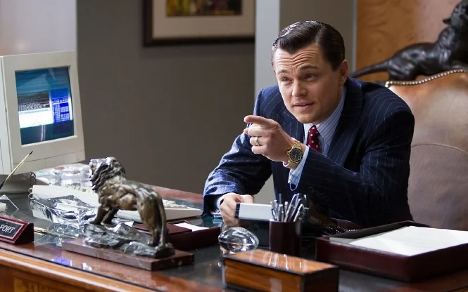 Leonardo DiCaprio ve filmu Vlk z Wall Street