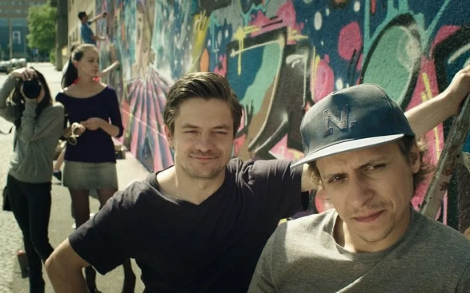 Jiří Mádl a Tomáš Vorel (zleva) ve filmu Vejška