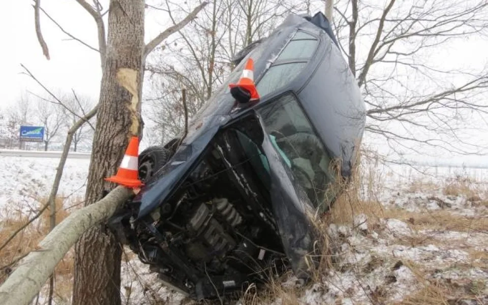 Mazda po nehodě u Bavorovic