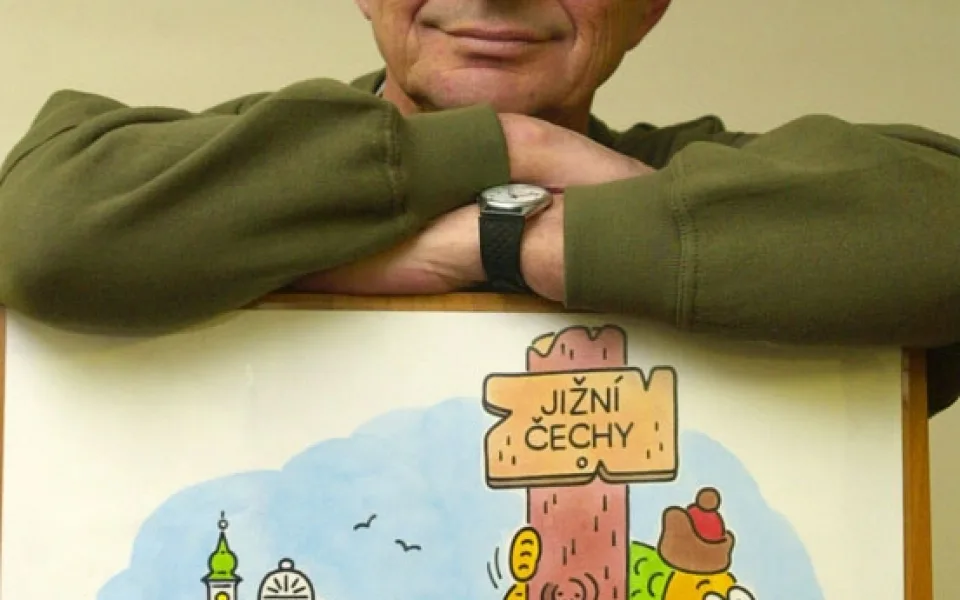 Jaroslav Kerles s kaprem Jakubem, symbolem jižních Čech