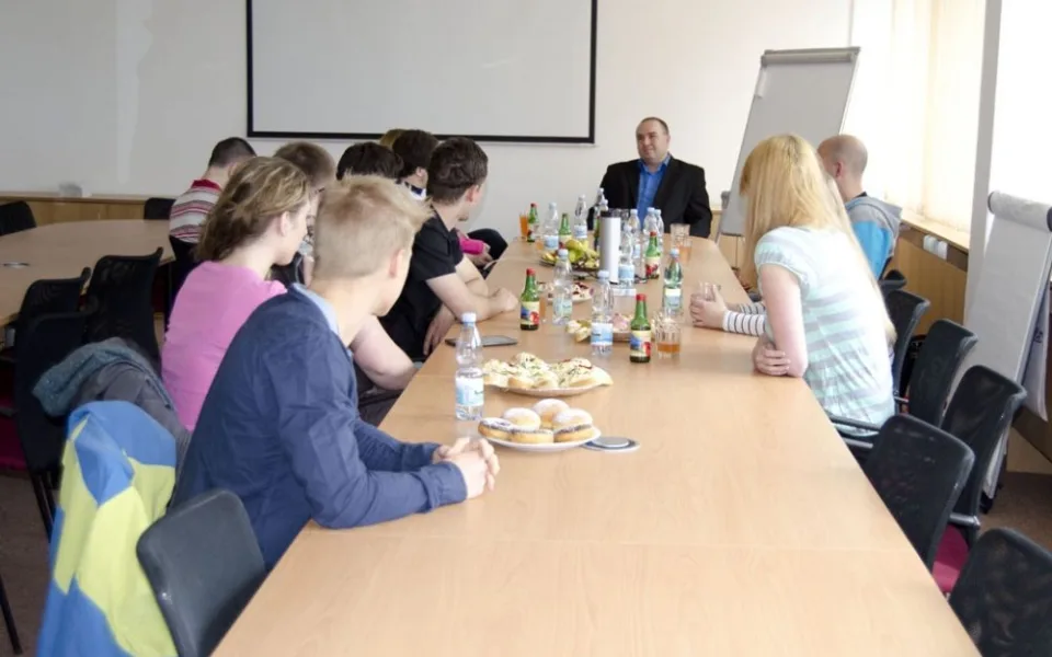 Setkání rektora Marka Vochozky se studenty
