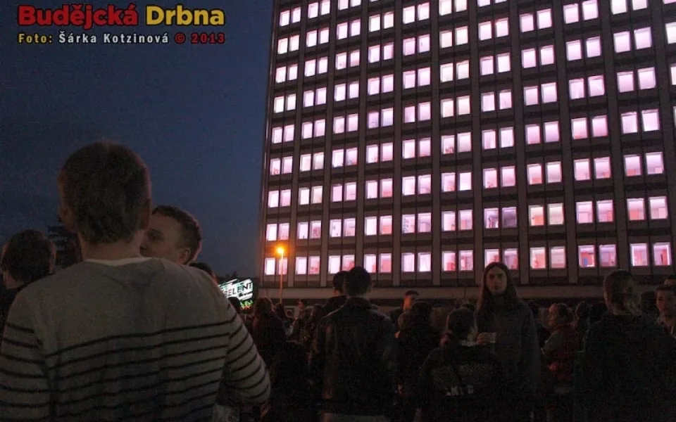 Loňská Light show v Budějcích