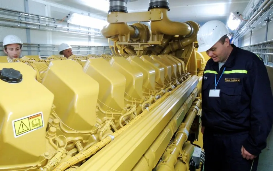 Dieselgenerátor v prvním bloku Jaderné elekrárny Temelín