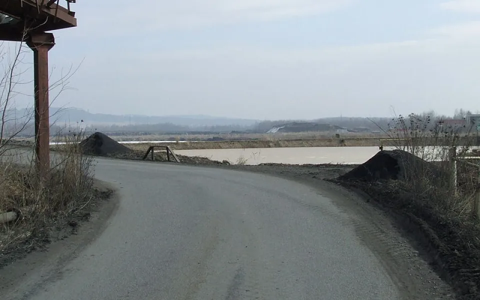 Odkaliště MAPE Mydlovary v roce 2011