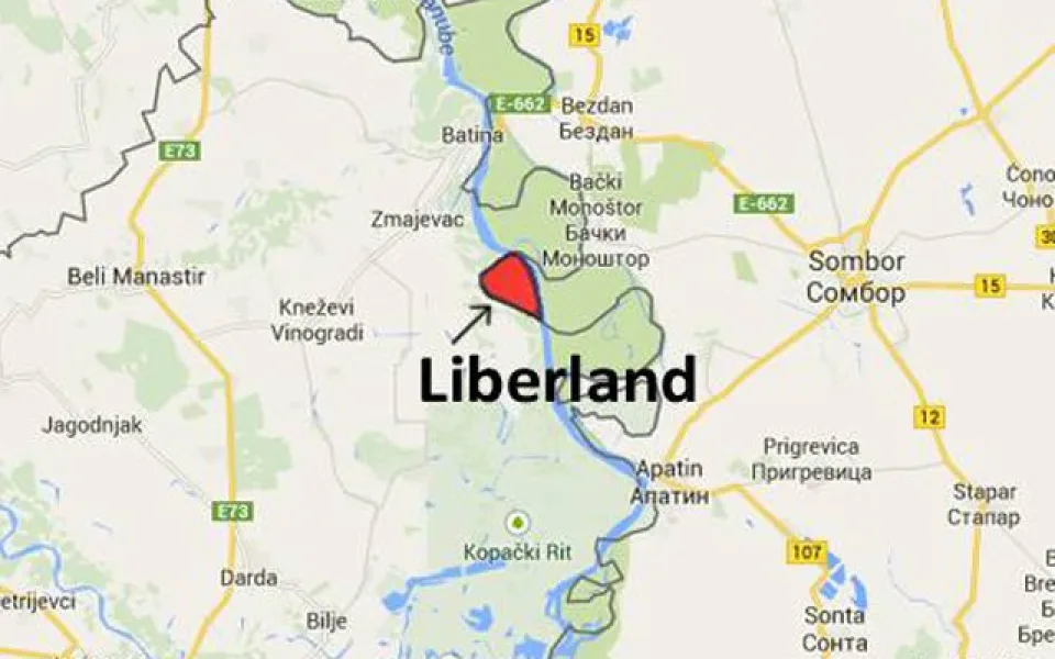 Liberland na mapě