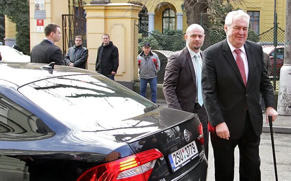 Miloš Zeman při loňské návštěvě Jihočeského kraje