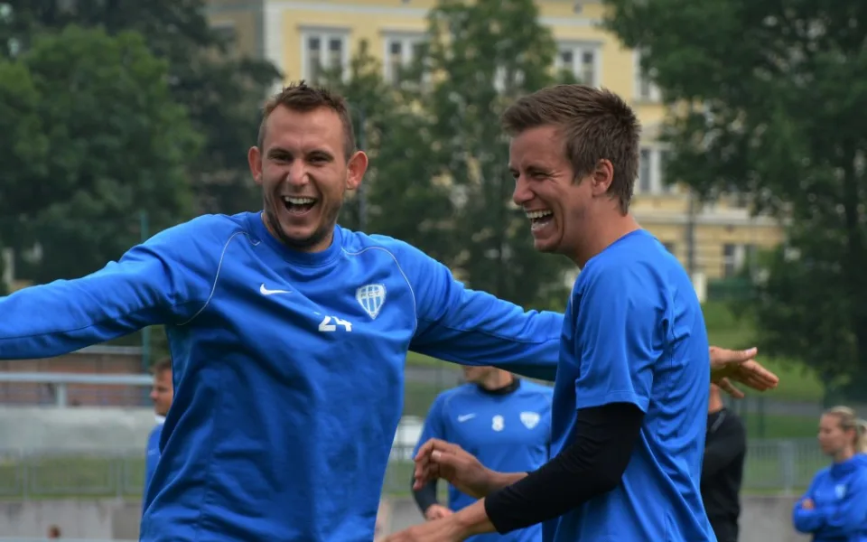 Jiří Rabiňák (vpravo) na tréninku s Ivanem Cíferským