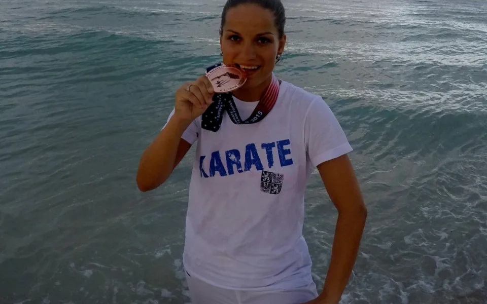 Karatistka Veithová bojovala na Floridě a získala bronz