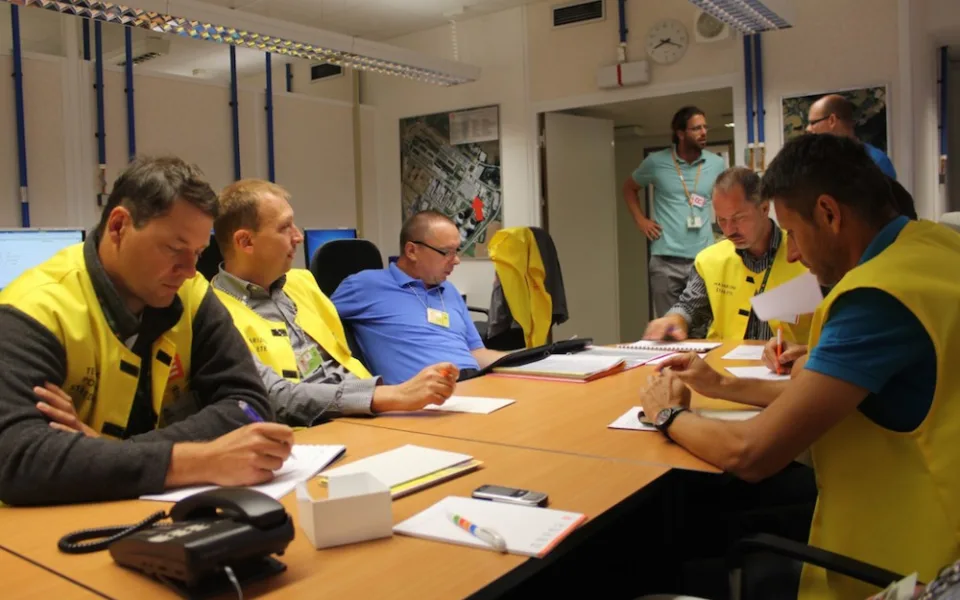 Pro řešení fiktivní havárie se sešel havarijní štáb elektrárny