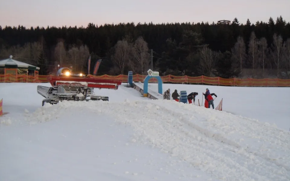 Úprava trasy ve Skiareálu Lipno