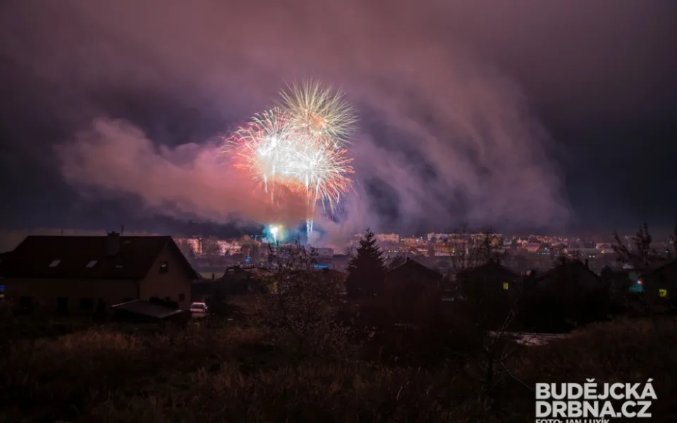 Novoroční ohňostroj v Protivíně