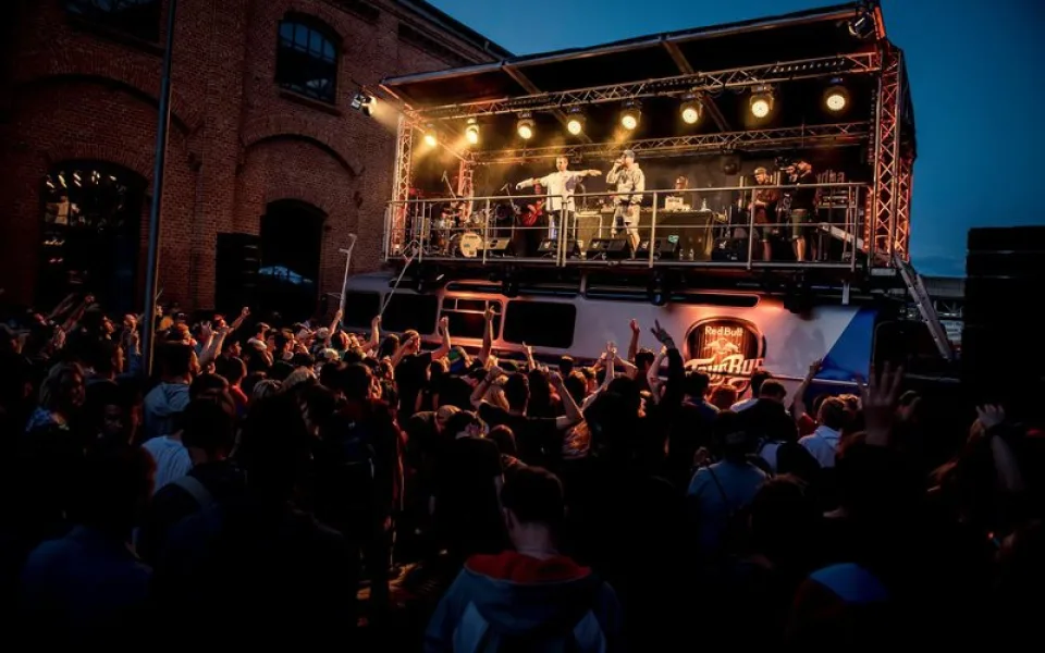 Red Bull Tour Bus