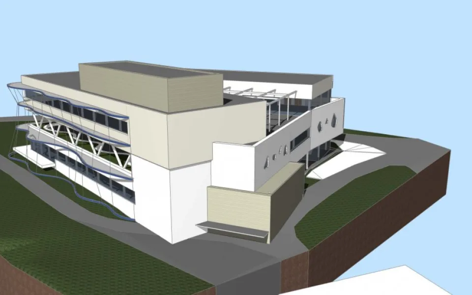 Vizualizace nové budovy Psychiatrického oddělení