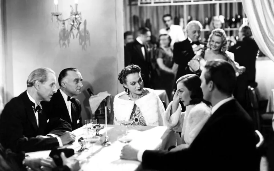 Zleva ve filmu Sobota Karel Dostal, Oldřich Nový, Adina Mandlová, Hana Vítová, Ela Šárková, Ladislav Boháč