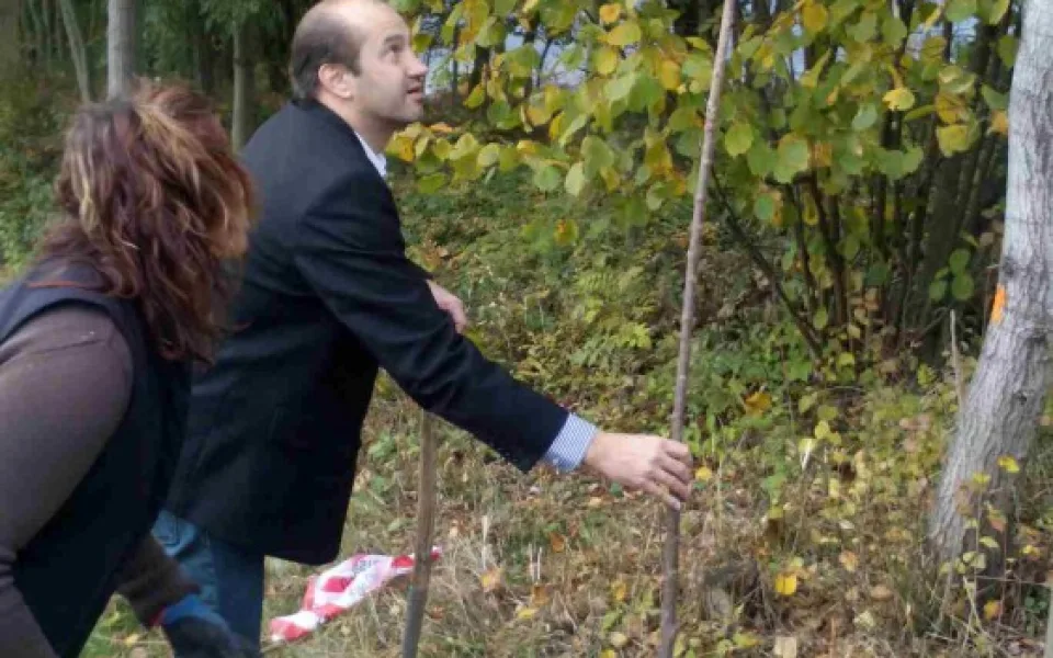 Se sázením stromů pomáhal i starosta Prachatic