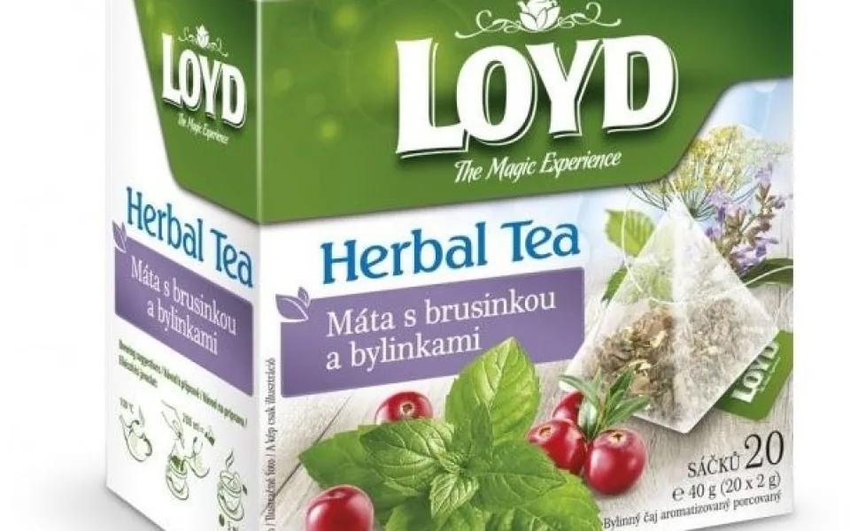 Herbal Tea (Loyd) - máta s brusinkou a bylinkami