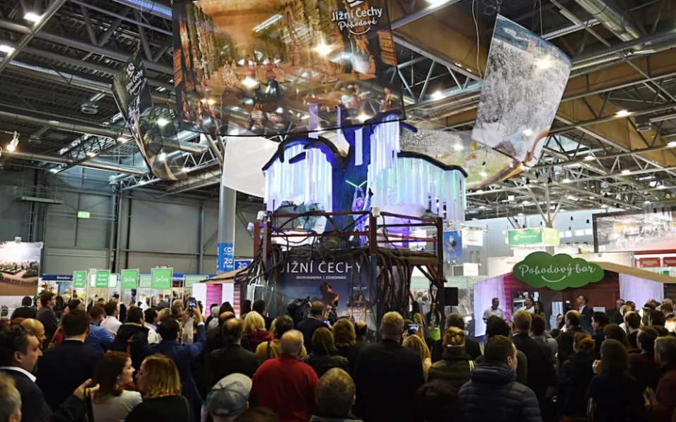 Expozice Jihočeského kraje, která prezentuje projekt Jižní Čechy pohodové