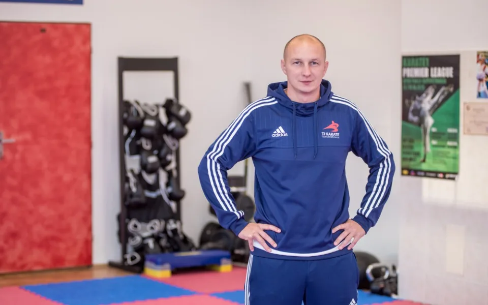 Trenér TJ Karate České Budějovice Miroslav Hýsek