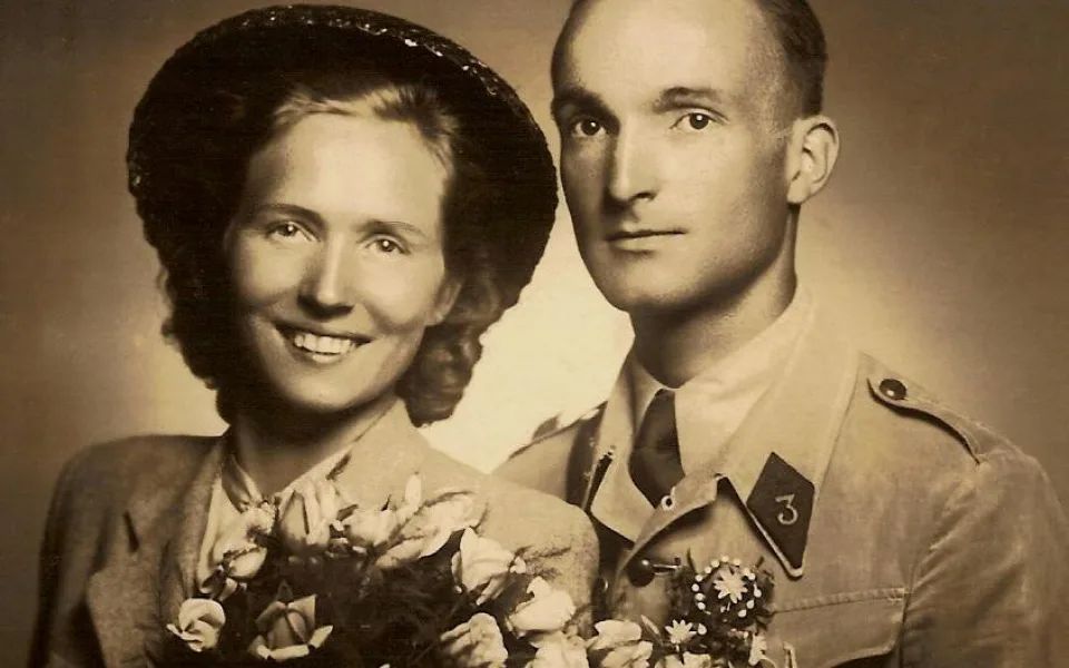 Svatební fotografie Francoise Gauvaina a Antonie Ševčíkové.