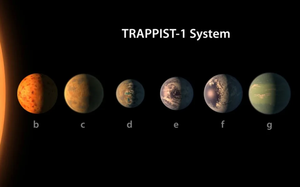 Ilustrace TRAPPIST-1