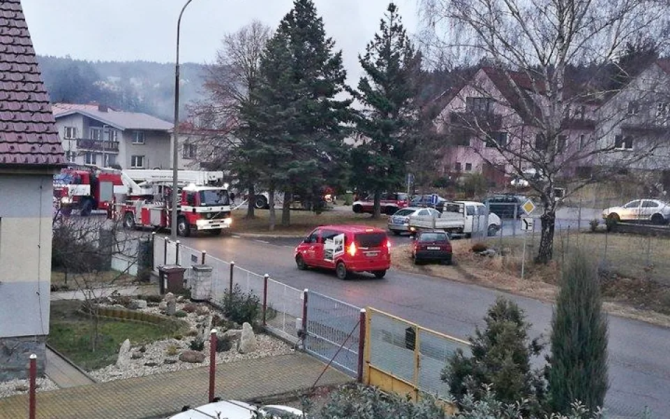 Požár garáže v Dobré Vodě.