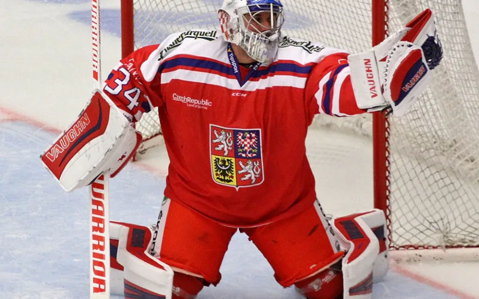 Gólman Detroitu Petr Mrázek