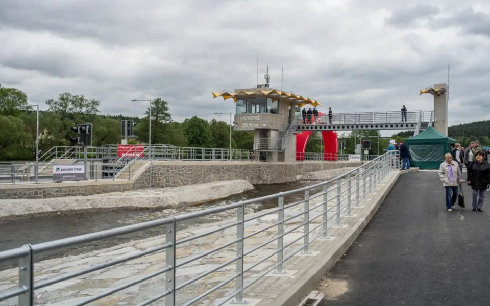 Otevření plavební komory Hněvkovice