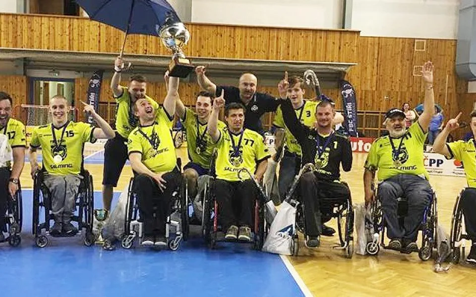 FBC Štíři České Budějovice - mistr České republiky v Česká pošta extraliga vozíčkářů ve florbale 2016/2017.