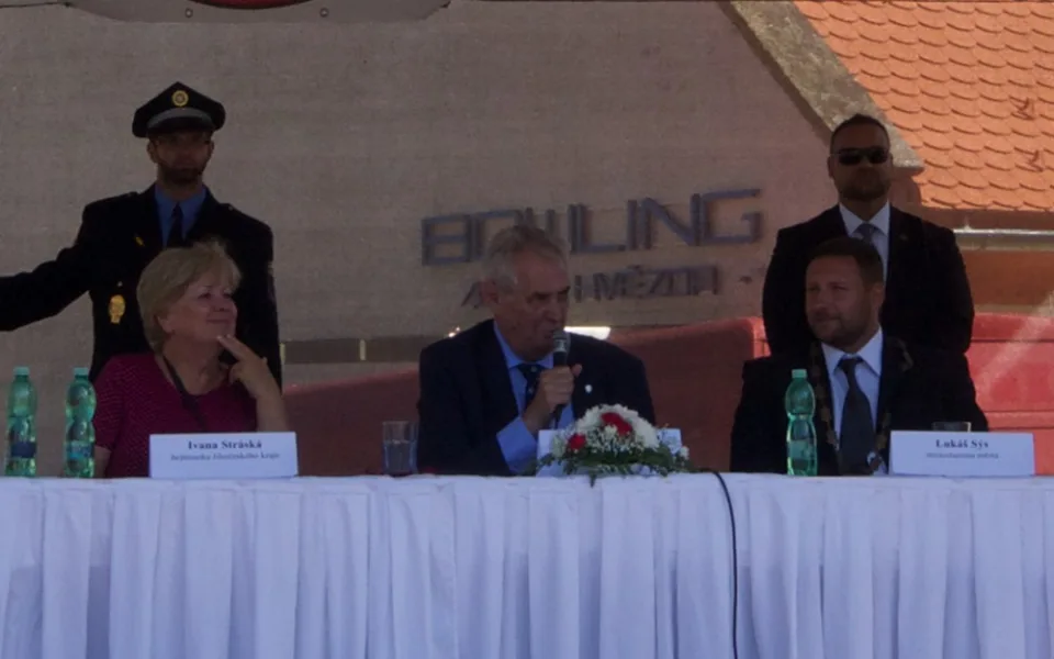 Miloš Zeman ve Vimperku.