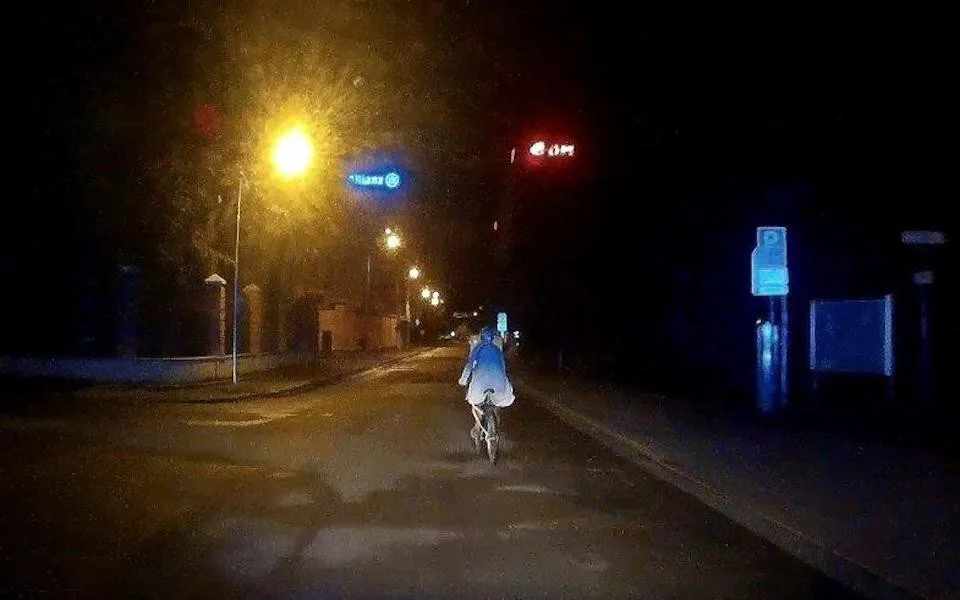 Podnapilá cyklistka