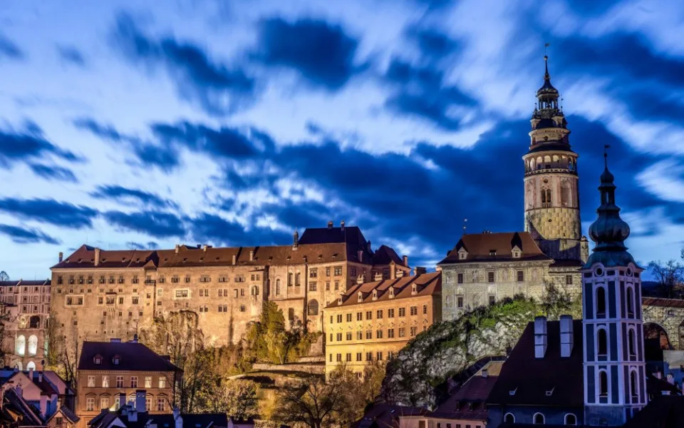 Hrad a zámek Český Krumlov.