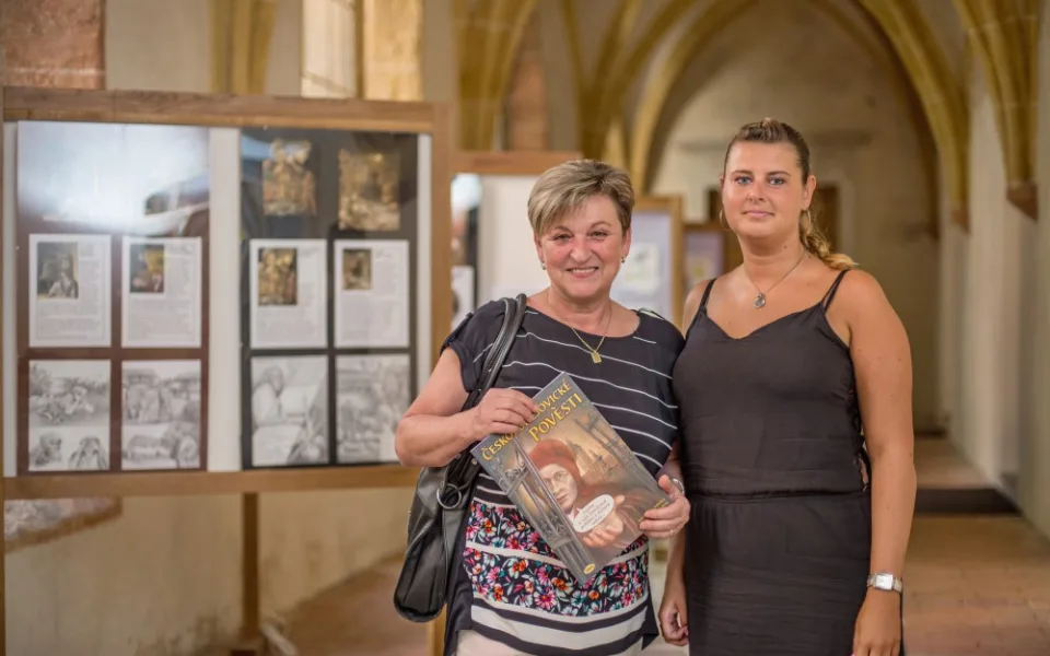 Autorky komiksové knihy Českobudějovické pověsti Hana Jinderlová a Michaela Trnková (zleva).