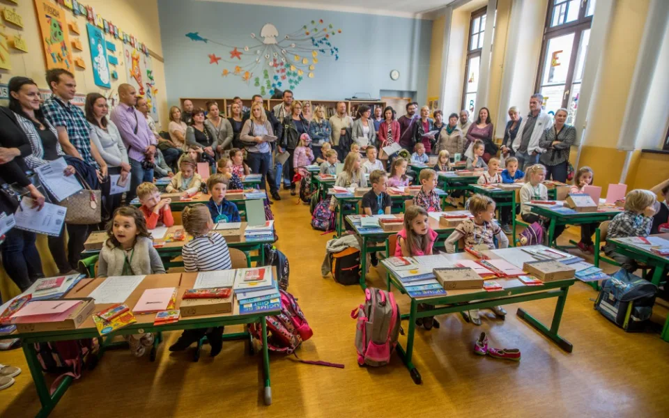 První školn den v budějckých školách