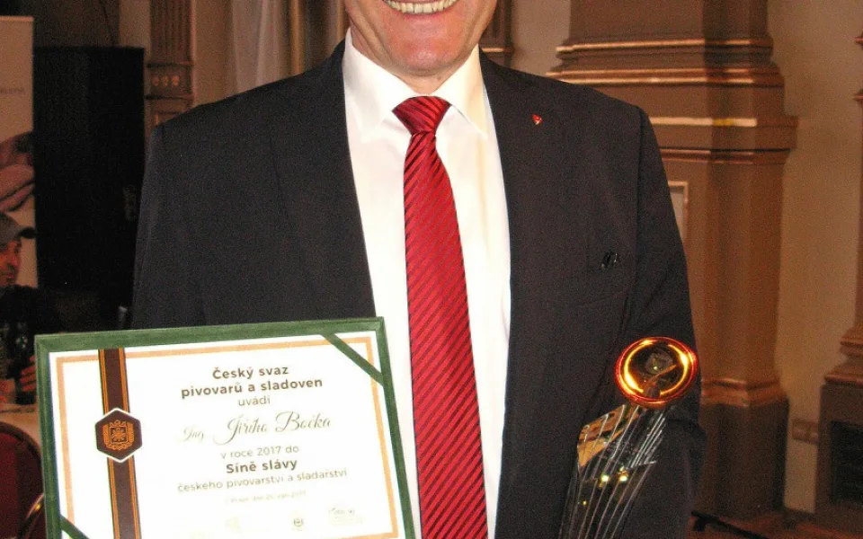 Jiří Boček byl uveden do Síně slávy Svazu pivovarů.