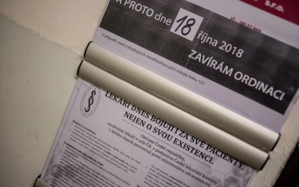 K protestu praktických lékařů a ambulantních specialistů se připojili i někteří lékaři z Polikliniky Jih