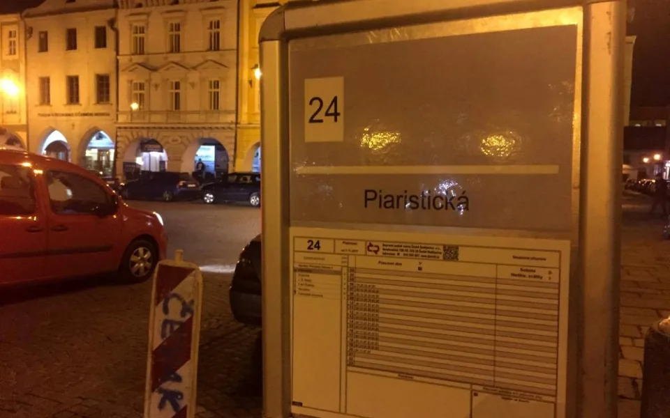 Piaristická, to je jedna z několika zastávek nové českobudějovické linky MHD číslo 24.