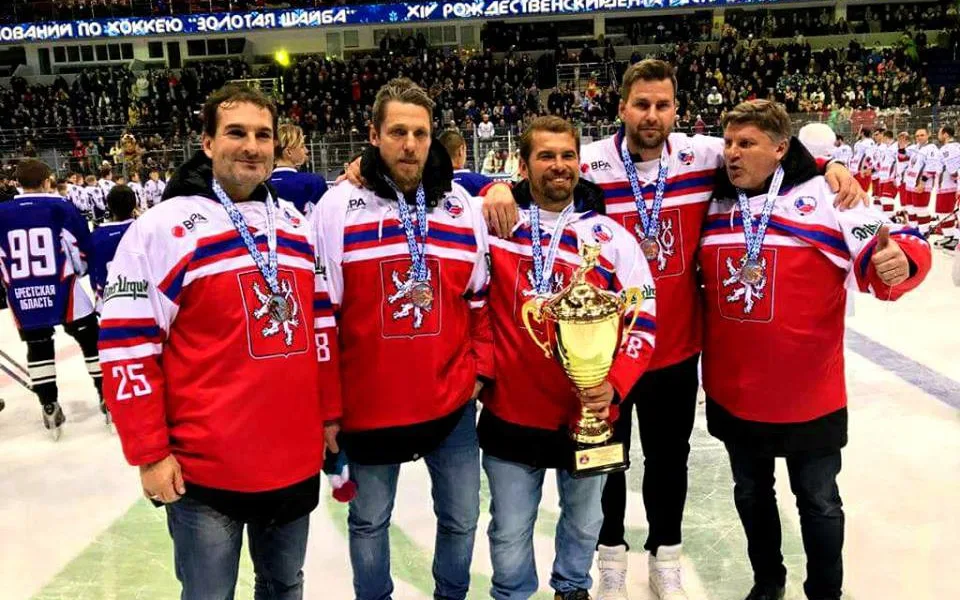 Jihočeská pětice z Old Boys HC Motor České Budějovice
