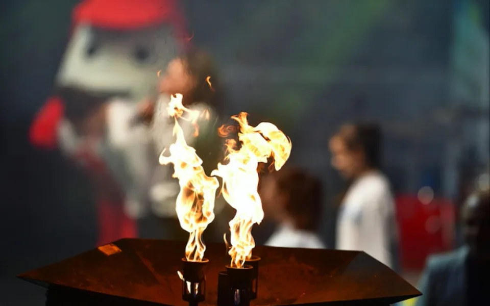 Oheň na Olympiádě dětí a mládeže
