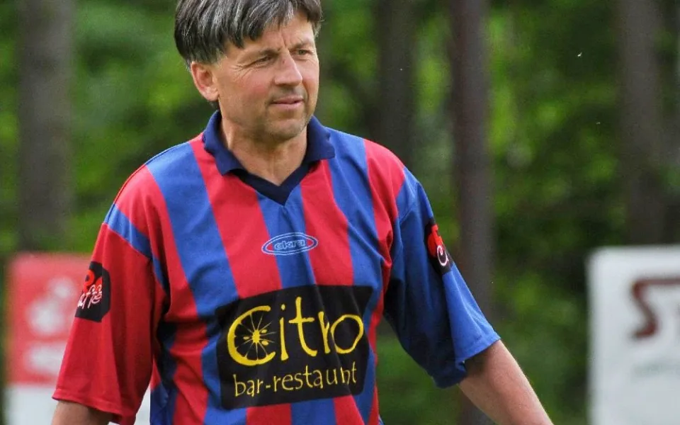Ladislav Šolc na jaře 2015 v dresu českobudějovické Akry.
