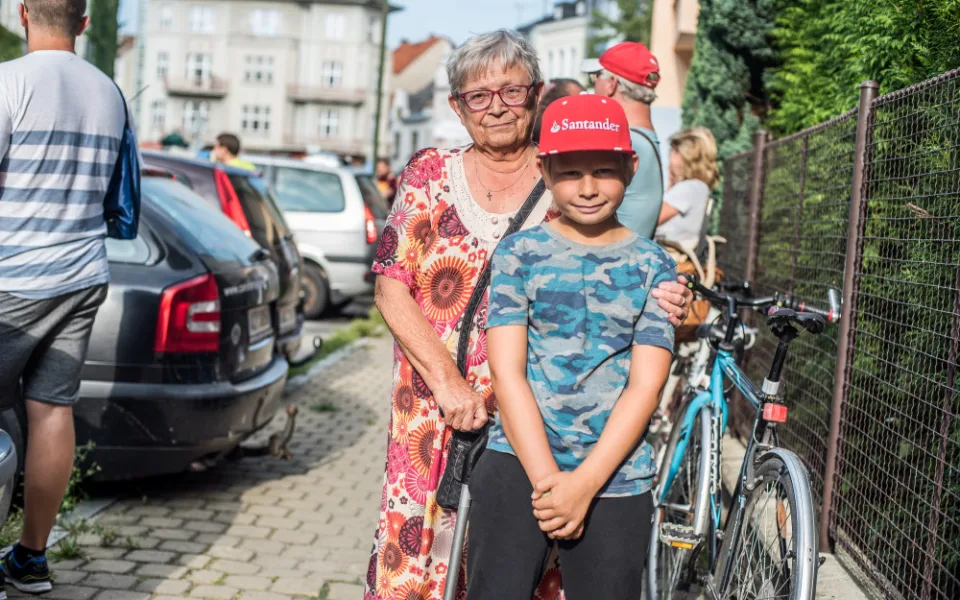 Karla Malátková z Českých Budějovic se svým vnukem Matyášem.