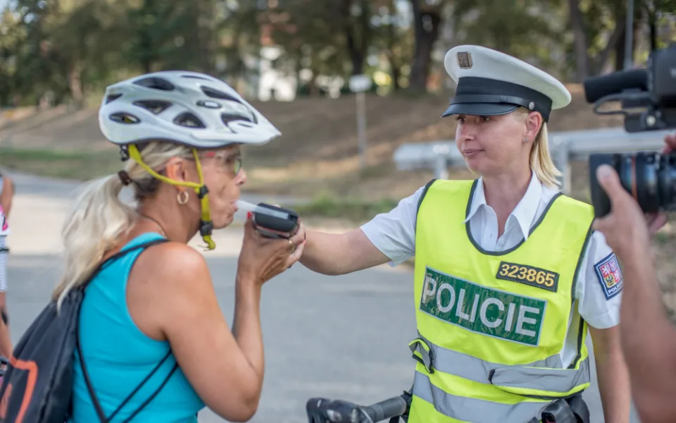 Dopravně preventivní akce zaměřená na cyklisty v Českých Budějovicích